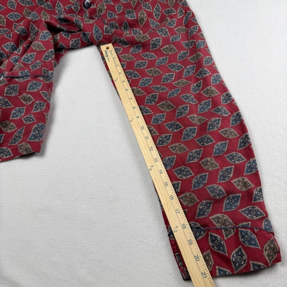 Christian Dior Pyjama Men's Silk Pajama Top Paisley Pattern Red Blue Large - Picture 4 of 6